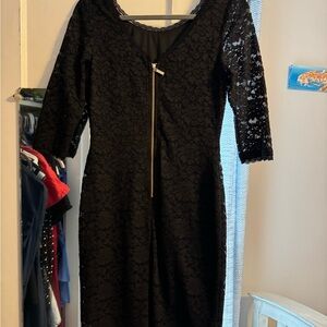 Eliza j black lace boat neck dress never worn